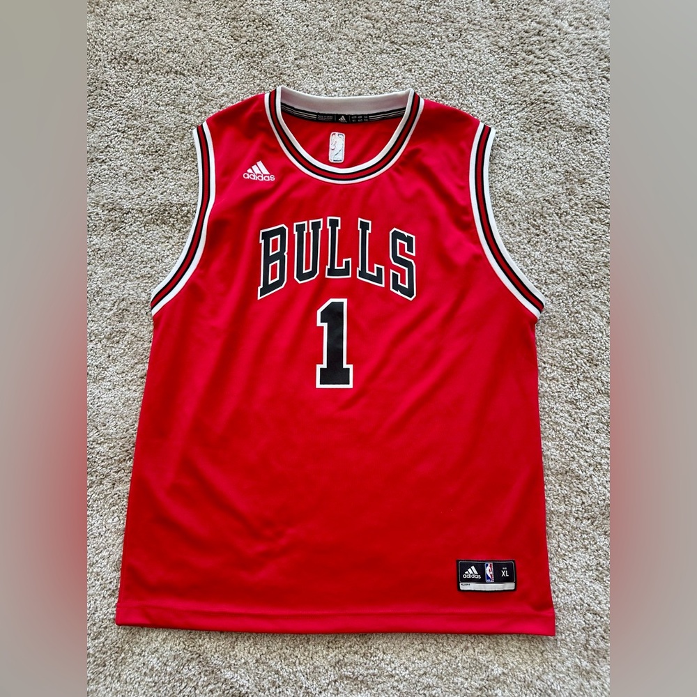 Adidas Chicago Bulls Derrick Rose Red NBA Jersey - size XL - Picture 1 of 5